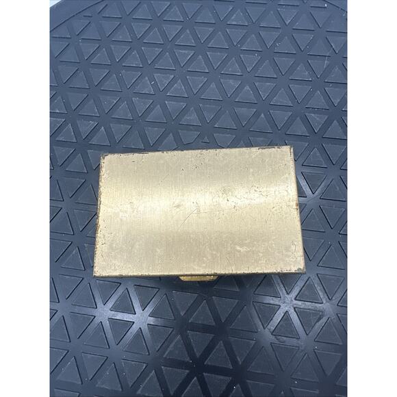 Vintage Pill Bar Box Fall Trees Bird With Bottles Gold Metal - Picture 7 of 9